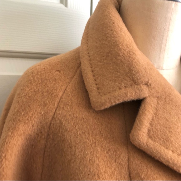 Vintage Camel Hair Pockets Double Breasted Jacket Coat Size M - Picture 3 of 14